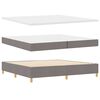 vidaXL Boxspringbett mit Matratze Dunkelgrau 90x190 cm Taupe Stoff