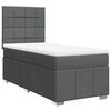 vidaXL Boxspringbett mit Matratze Dunkelgrau 100x200 cm Stoff