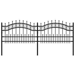 vidaXL Gartenzaun KAMPEN 240 x 115 cm Pulverbeschichteter Stahl