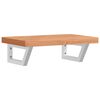vidaXL Waschbeckenregal Wandmontage Stahl und Massivholz Buche