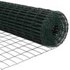 vidaXL Zaun mit Pfosten Gr&uuml;n 0,4 x 10 m Stahl und PVC