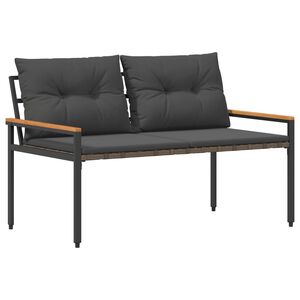 vidaXL Bank Outdoor 2 -Seater 116 x 67,5 x 72 cm Poly-Rattan