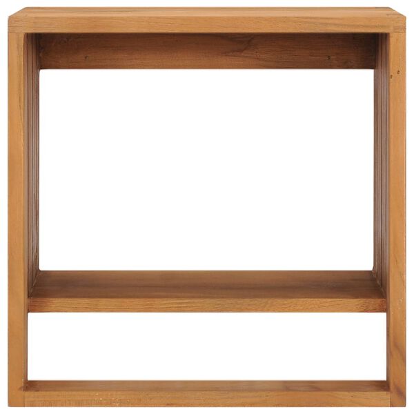 vidaXL Handtuchregal zur Wandmontage 35×20×35 cm Teak Massivholz