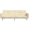vidaXL Schlafsofa 2-Sitzer Creme Stoff