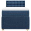 vidaXL Boxspringbett mit Matratze Blau 80x200 cm Stoff