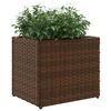 vidaXL Pflanzk&uuml;bel 2 Stk. Braun 36x30x32 cm Poly Rattan