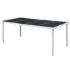 vidaXL Gartentisch 190x90x74 cm Schwarz Stahl