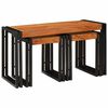 vidaXL Nestingtisch 3 pcs Massivholz Akazie und Metall