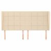 vidaXL Kopfteil mit Ohren Creme 183x23x118/128 cm Stoff