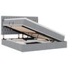 vidaXL Aufbewahrungsbett mit Matratze Hellgrau 160 x 200 cm Stoff