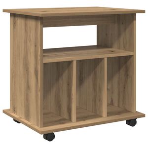 vidaXL Rollcontainer Artisan-Eiche 60x45x60 cm Holzwerkstoff