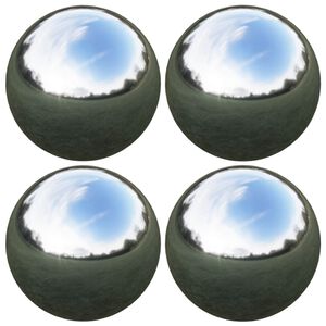 vidaXL Spiegelkugel 4 stk. &Oslash; 10,5 cm Silber Edelstahl 201