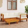 vidaXL 5-tlg. Garten-Lounge-Set mit Kissen 100x60 cm Akazienholz