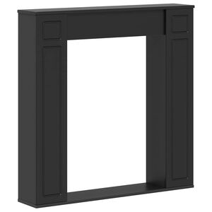 vidaXL Kaminumrandung Schwarz 100 x 20 x 100 cm Holzwerkstoff