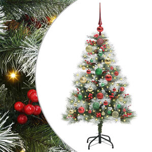 vidaXL K&uuml;nstlicher Weihnachtsbaum Gr&uuml;n und Wei&szlig; 120 cm