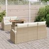 vidaXL Garten-Sofa-Set mit Kissen 6 pcs Beige und Creme