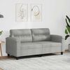 vidaXL 2-Sitzer-Sofa Hellgrau 140 cm Mikrofasergewebe