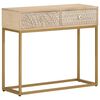 vidaXL Konsolentisch 90x30x76 cm Massivholz Mango und Eisen