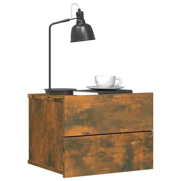 vidaXL Nachttisch R&auml;uchereiche 40x30x30 cm Holzwerkstoff