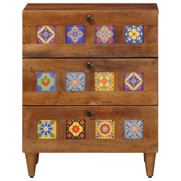 vidaXL Nachttisch Braun 50 x 33 x 62 cm Massivholz Mango