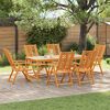 vidaXL Garten Essgruppe 7 pcs Braun Massivholz Akazie
