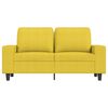 vidaXL 2-Sitzer-Sofa Hellgelb 120 cm Stoff