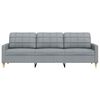 vidaXL 3-Sitzer-Sofa Hellgrau 210 cm Stoff