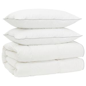 vidaXL G&auml;nsedaunen-Bettdecken-Set 90% FULDA 3 stk. 200 x 200 cm Wei&szlig;