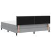vidaXL Boxspringbett mit Matratze Hellgrau 180 x 200 cm Stoff