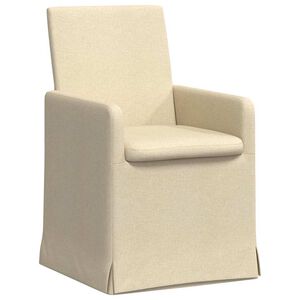 vidaXL Esszimmerst&uuml;hle 2 stk. Stoff Creme 57 x 67 x 95 cm