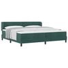 vidaXL Boxspringbett mit Kopfteil Dunkelgr&uuml;n 200 x 200 cm Samt