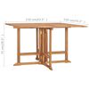 vidaXL Garten-Esstisch Klappbar 110x110x75 cm Massivholz Teak