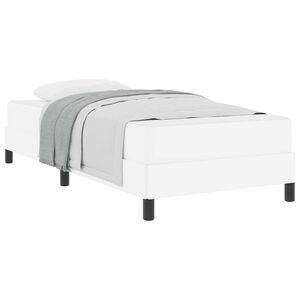vidaXL Bettrahmen mit Matratze Reinwei&szlig; 80 x 200 cm Stoff