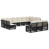vidaXL Gartensofa-set 13 stk. 13-Sitzer Schwarz Poly-Rattan
