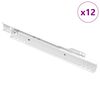 vidaXL Schubladenschiene 12 Stk. Wei&szlig; 250 mm Stahl