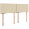 vidaXL Boxspringbett mit Matratze Creme 140x190 cm Stoff