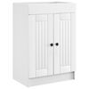 vidaXL Unter dem Waschbecken Badschrank Wei&szlig; 56 x 37,5 x 81 cm