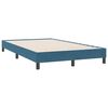 vidaXL Boxspringbett mit Matratze & LED Dunkelblau 120x220 cm Samt