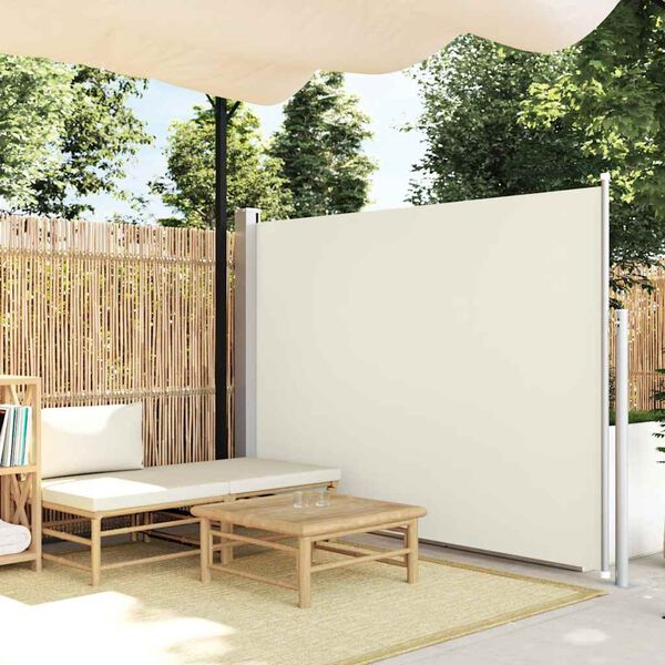 vidaXL Ausziehbare Seitenmarkise 170×300 cm Creme