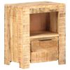 vidaXL Nachttisch 40x30x50 cm Raues Mangoholz