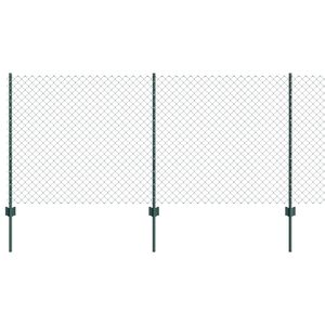 vidaXL Kettenzaun mit Pfosten 10 x 1 m (B x H) PVC-beschichteter Stahl
