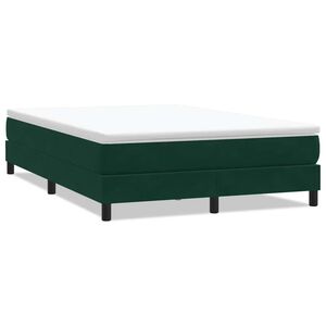 vidaXL Boxspringbett ohne Matratze Dunkelgr&uuml;n 160x210 cm Samt
