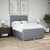 vidaXL Boxspringbett mit Matratze Hellgrau 140x190 cm Stoff