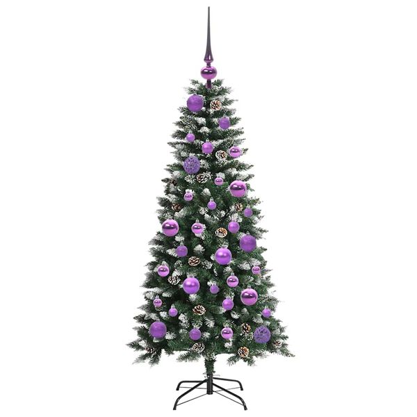 vidaXL K&uuml;nstlicher Weihnachtsbaum mit 150 LEDs mit St&auml;nder Gr&uuml;n 120 cm