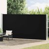 vidaXL Seitenmarkise Ausziehbar 200x600 cm Schwarz