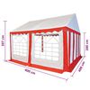 vidaXL Festzelt-Plane 4x4 m Rot und Wei&szlig;