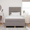 vidaXL LED Boxspringbett mit Matratze Taupe 120 x 200 cm Stoff