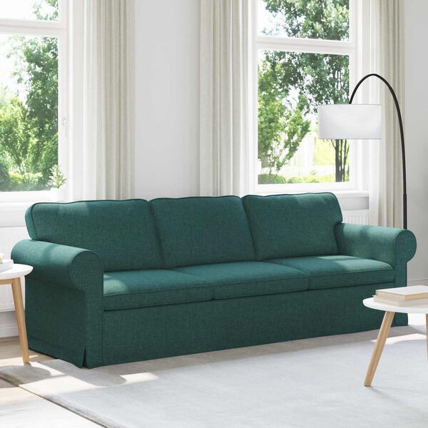 vidaXL Sofa Dunkelgr&uuml;n Gesamtabmessungen: 245 x 82 x 80 cm (B x T x H)