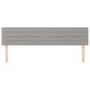 vidaXL Kopfteile Hellgrau 200x5x78/88 cm Stoff
