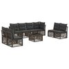 vidaXL Gartensofa-set 9 pcs Grau Poly-Rattan
